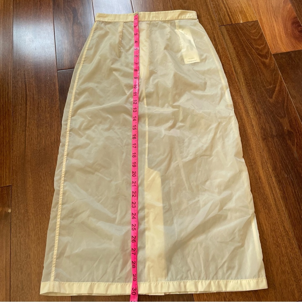 Maison Margiela Sheer Pencil Skirt Cream Midi Length Neutral Womens - Picture 16 of 16